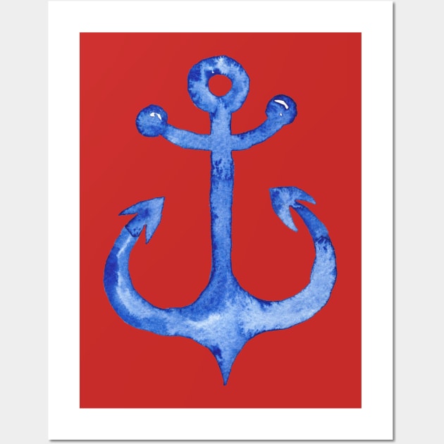 Watercolor Anchor Wall Art by BitterBaubles